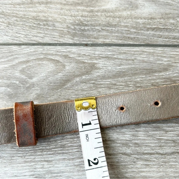 Gap Pearl Silver Leather Braided Leather Belt - Picture 12 of 12